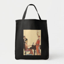 Vintage Music, Art Deco Pianist Musician Singer Bags