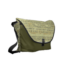 Vintage Music Score Courier Bags