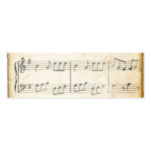 Vintage Music Sheet Business Card Templates