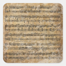 Vintage Music Sheet Sticker