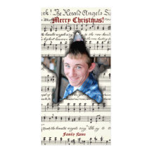 Vintage Music Western Star Photo Christmas Card Photo Cards