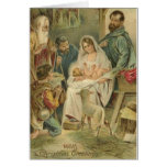 Vintage Nativity Christmas Greeting Card
