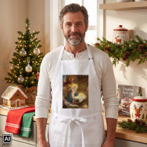 Vintage Nativity Scene; Baby Jesus in the Manger Aprons