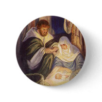 Vintage Nativity, Shepherds and Jesus, Milo Winter Pins