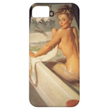 Vintage Naughty Dirty Pin Up Girl iPhone 5 Cover