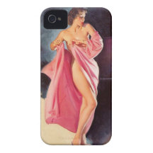 Vintage Naughty I See You Pin Up Girl iPhone 4 Case