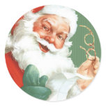 Vintage Naughty or Nice Santa Stickers -