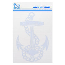 Vintage Nautical Anchor Customizable Stationery