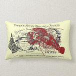 Vintage Nautical Lobster and Shell Collage Throw Pillows
