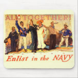 Vintage Navy Recruiting Poster Mousepad