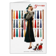 VINTAGE "NECKTIES" FASHION COVER ART GREETING CARDS