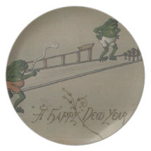 Vintage : New Year - Dinner Plates