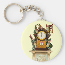 Vintage New Years Eve Keychain