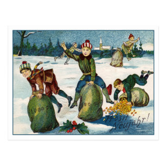Vintage New Years Eve Postcards, Vintage New Years Eve Post Card Templates