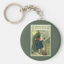 Vintage New Year's Keychain