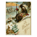 Vintage New Years Santa Post Cards
