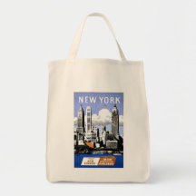 Vintage New York City Travel Canvas Bags