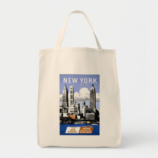 Vintage New York City Travel Canvas Bags