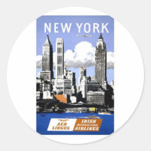 Vintage New York City Travel Stickers