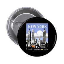 Vintage New York Pinback Buttons