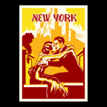 Vintage New York Poster - Warm Colours posters