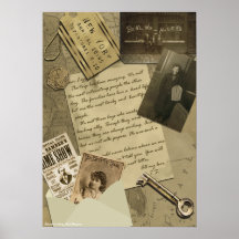 Vintage "New York" Scrapbook Print
