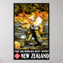 Vintage New Zealand Travel Print