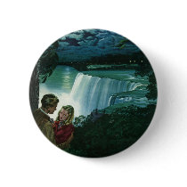 Vintage Newlyweds at Niagara Falls Pin