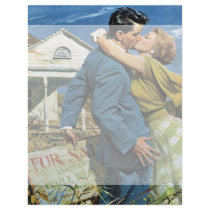 Vintage Newlyweds Buy First House; We're Moving! Letterhead