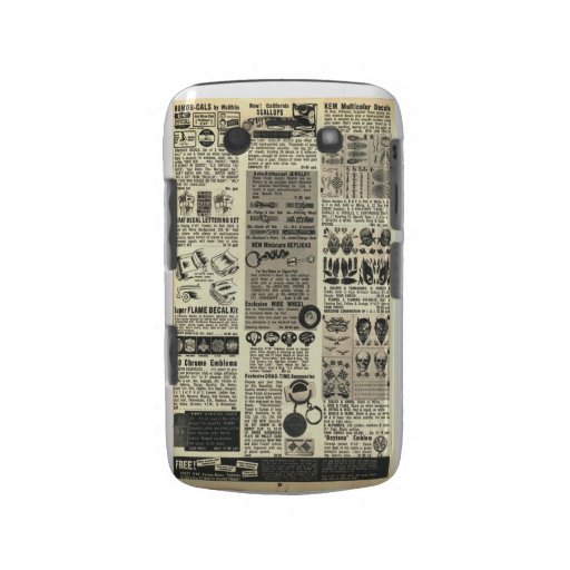 vintage newspaper blackberry bold cover