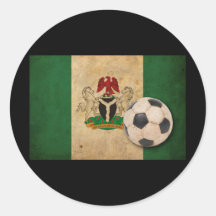 Vintage Nigeria Football Round Sticker