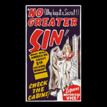 Vintage "No Greater Sin" Movie Poster posters
