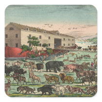 Vintage Noahs Ark Animals Illustration 1882