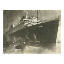 Vintage Norddeutsche Lloyd  D. Europa Cargo ship Postcard