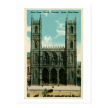 Vintage Notre Dame Church Montreal Post Card