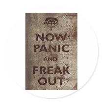 Vintage Now Panic & Freak Out Stickers