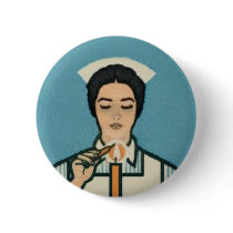 Vintage Nurse Pinback Button