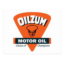 Vintage Oilzum motor oil sign Postcard