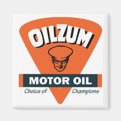 Vintage Oilzum motor oil sign Refrigerator Magnets