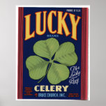 Vintage Old Celery Vegetables Crate Labels Posters