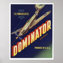 Vintage Old Dominator Vegetables Crate Labels Print