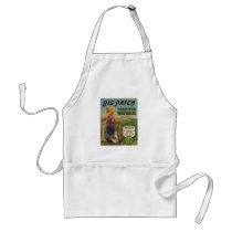 Vintage Old Retro Crate Product Goods Label Veggie Apron