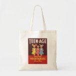 Vintage Old Retro Crate Product Goods Label Veggie Bag