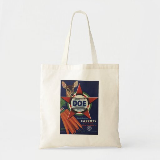 Vintage Old Retro Crate Product Goods Label Veggie Bags