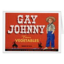 Vintage Old Retro Crate Product Goods Label Veggie Greeting Card