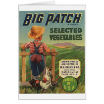 Vintage Old Retro Crate Product Goods Label Veggie Greeting Card