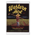 Vintage Old Retro Crate Product Goods Label Veggie Greeting Cards