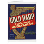 Vintage Old Retro Crate Product Goods Label Veggie Greeting Cards