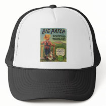 Vintage Old Retro Crate Product Goods Label Veggie Trucker Hat