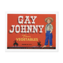 Vintage Old Retro Crate Product Goods Label Veggie Post Card